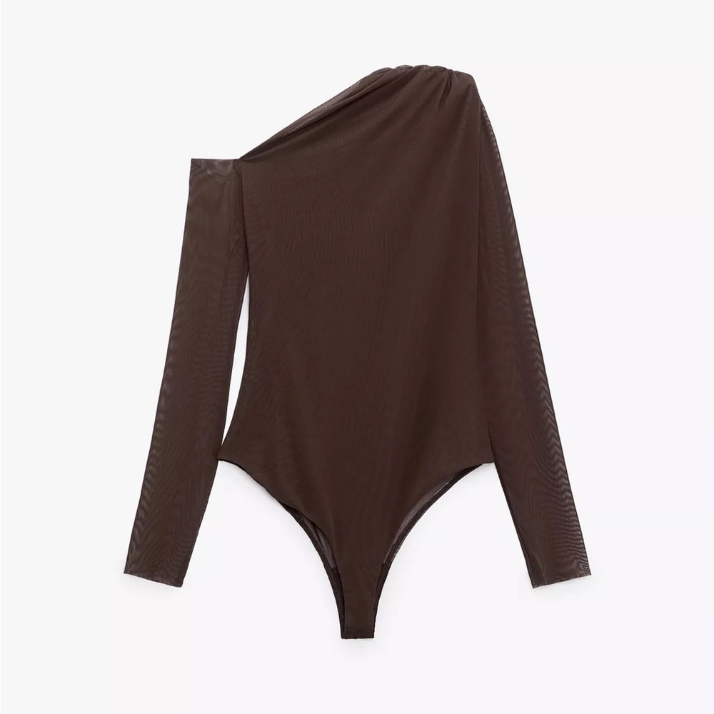 Zara Shiny Asymmetric Bodysuit